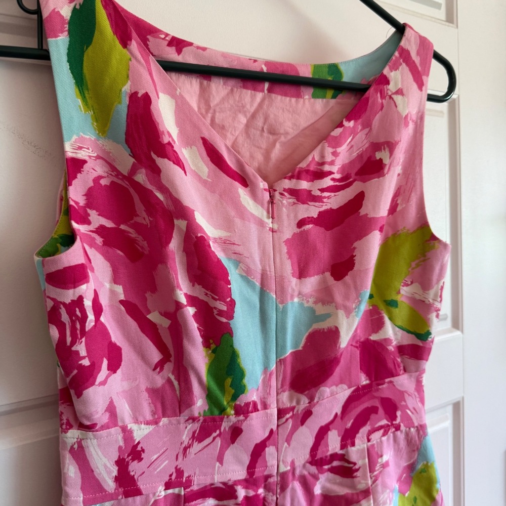 Lilly Pulitzer Womens Hotty Pink First Impression Collins Dress Size 0 Silk Rose - Picture 7 of 13